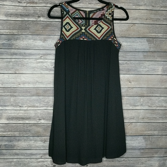 Doe & Rae Leonna Embroidered Dress Black Small - Picture 2 of 10